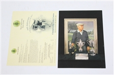 Ben Hogan British Open at Carnoustie Print & Scorecard with Grand Slam Postcard