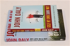 John Daly Signed Golf Books 'Golf My Own Damn Way' & 'My Life In & Out of the Rough' JSA ALOA