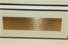 Masters Undated Flag Signed by 17 Including Two Masters Champs - Framed JSA ALOA