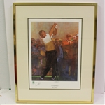 Arnold Palmer Signed Ltd Ed Bernie Fuchs Print #888/900 - Framed JSA ALOA