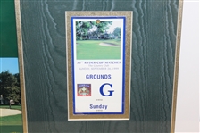 Justin Leonard Signed Ryder Cup Photo with Sunday Ticket & Program - Framed JSA ALOA