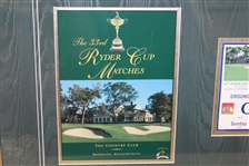 Justin Leonard Signed Ryder Cup Photo with Sunday Ticket & Program - Framed JSA ALOA