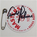 Arnold Palmer Signed 1964 Masters Series Badge #9203 JSA ALOA