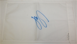 Sergio Garcia Signed White Unmarked Prestige Golf Flag JSA ALOA