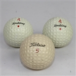 Jack Fleck's 3 PGA Tour Winning Final Putt Golf Balls - 1955 US Open Win Over Ben Hogan