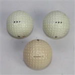 Jack Fleck's 3 PGA Tour Winning Final Putt Golf Balls - 1955 US Open Win Over Ben Hogan