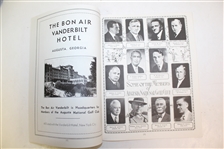 1934 'Augusta Invitational' Masters Tournament Reproduction Program