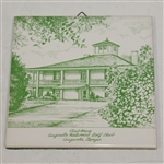 Augusta National Golf Club Clubhouse Green & White Hot Plate