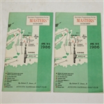 Two 1986 Masters Tournament Spectator Guides - Nicklaus 6th Masters Victory