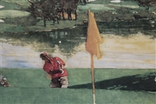 Arnold Palmer, Jack Nicklaus, Fuzzy Zoeller, and Chi Chi On the Green Print - Framed
