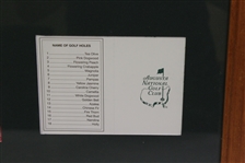 2002 Masters Monday, Tuesday, & Wednesday Ticket with Scorecard - Framed