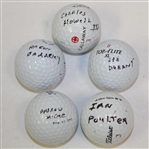 Lot of Five Signed Golf Balls - Poulter, Durant, Howell III, McGee, & Baddeley JSA ALOA