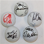 Lot of Five Signed Golf Balls - Toms, Devlin, Curtis, Kite, & January JSA ALOA