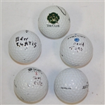 Lot of Five Signed Golf Balls - Toms, Devlin, Curtis, Kite, & January JSA ALOA