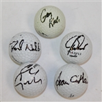 Lot of Five Signed Golf Balls - Campbell, Durant, Koch, O'Hair, & Nobilo JSA ALOA