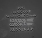 Runner Up 1991 Trophy - Bank One Vantage Classic Award to Joe Jimenez