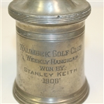 1906 Waumbek Golf Club Weekly Handicap Trophy Stein - Won By Stanley Keith - Roth Collection