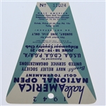 1942 Hale America National Open FINAL ROUND Sunday Ticket HOGAN'S First Major WIN ? - RARE