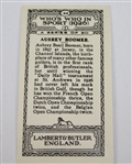 1926 Aubrey Boomer Lambert & Butler Rookie Golf Card #44 - England