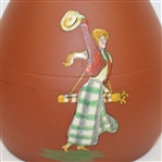 Wedgwood Terracotta Pitcher - Female Golfer - R. Wayne Perkins Collection