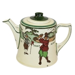 Royal Doulton Golf Themed Tea Pot - Circa 1915 - R. Wayne Perkins Collection