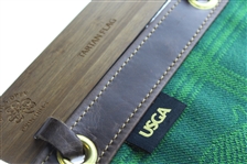2017 US Open at Erin Hills Ltd Ed Irish National Fabric/Leather Tartan Flag
