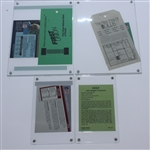 Four Greg Norman Signed Golf Cards JSA ALOA