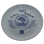 Billy Casper & Bob Rosburg Signed 1967 Bing Crosby National Pro-Am Plate JSA ALOA