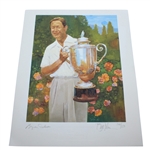 Byron Nelson Signed Ltd Edition Giclee #120/150 with Letter JSA ALOA
