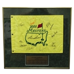 2000 Masters Embroidered Flag Signed by 11 Champs - Snead Signed Center - Framed JSA ALOA
