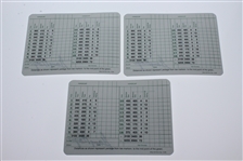 Three Gary Player Signed Augusta National Scorecards JSA ALOA