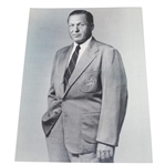 Bobby Jones Wearing Augusta National GC Jacket Black & White Photo 11x14