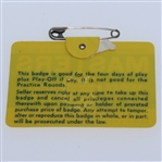 1973 Masters Tournament Series Badge #4939 - Tommy Aaron Winner