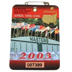 2003 Masters Tournament Series Badge #Q07389 - Mike Weir Win