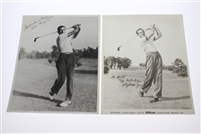 Fourteen Signed Photos - One Framed - Jacklin, Bolt, Mangrum, & others JSA ALOA
