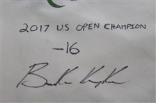 Brooks Koepka Signed Erin Hills Course Flown Flag with Score & Champion Notation - Full Sig JSA ALOA