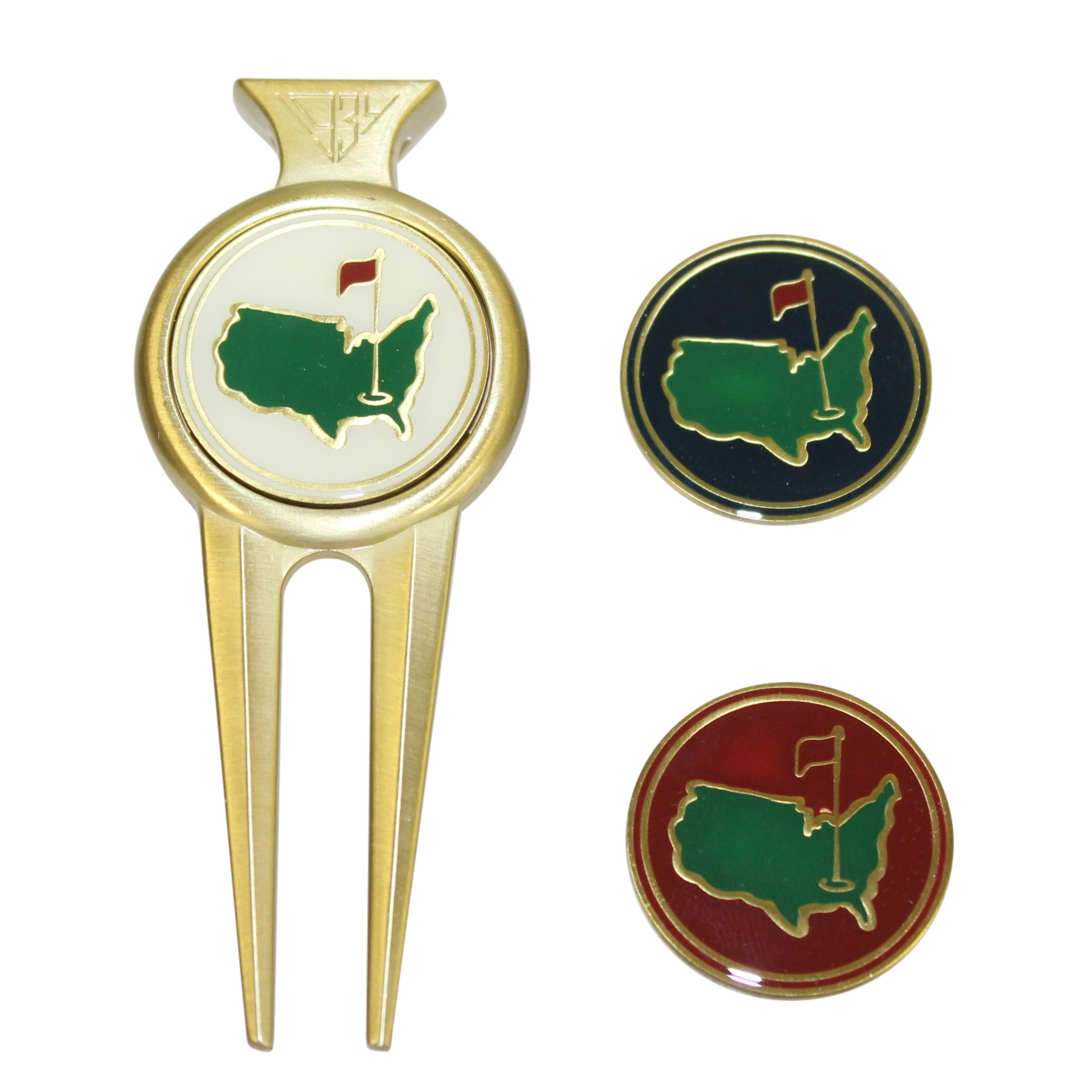 Lot Detail - Masters 1934 Vintage Divot Tool Set with Two Ball Markers