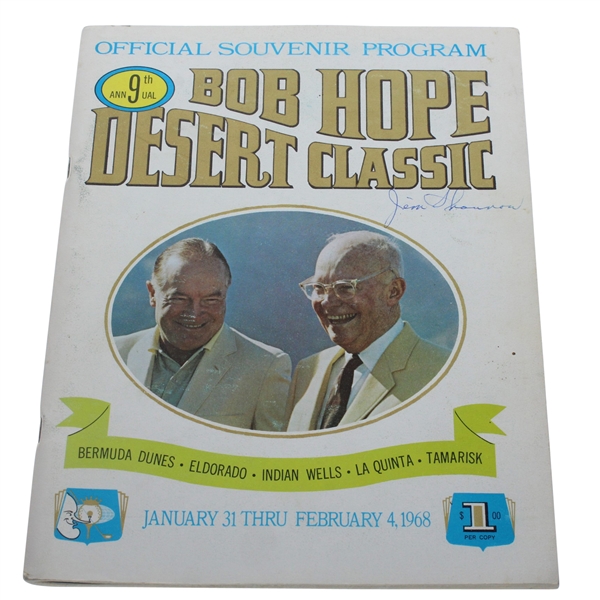 1968 Bob Hope Desert Classic Program - Arnold Palmer Win
