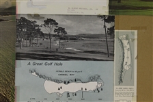 Pebble Beach Scene - 18th Green Original Watercolor by James March Phillips - Framed