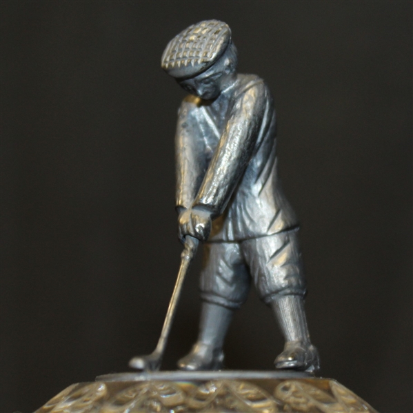 Deane Beman's Original 1987 Ryder Cup at Muirfield Village Crystal Trophy W/Figural Golfer