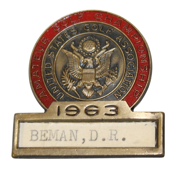 CHAMPION Deane Beman's 1963 US Amateur Championship Contestant Badge-Significant Opportunity!