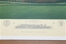 1995 Ltd Ed US Open at Shinnecock Hills 16th Hole Print Signed by Artist Linda Hartough 840/850 with COA