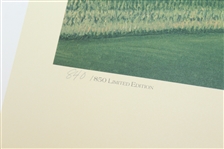 1995 Ltd Ed US Open at Shinnecock Hills 16th Hole Print Signed by Artist Linda Hartough 840/850 with COA