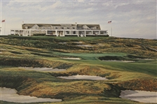 1995 Ltd Ed US Open at Shinnecock Hills 16th Hole Print Signed by Artist Linda Hartough 840/850 with COA