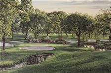 2001 Ltd Ed US Open at Southern Hills 12th Hole AP Signed by Artist Linda Hartough 85/85 with COA