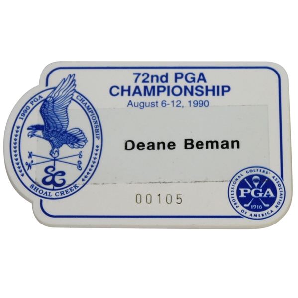 Deane Beman's 1990 PGA Championship at Shoal Creek Club Badge #105