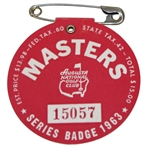 1963 Masters Tournament Badge #15057 - Jack Nicklaus First Masters Victory