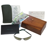 2016 Augusta National Masters Ltd Ed Maui Jim Glasses in Wood Box with Case, Card, Cloth, & More