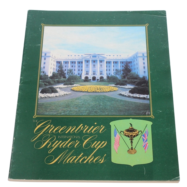 1979 Ryder Cup at The Greenbrier Program