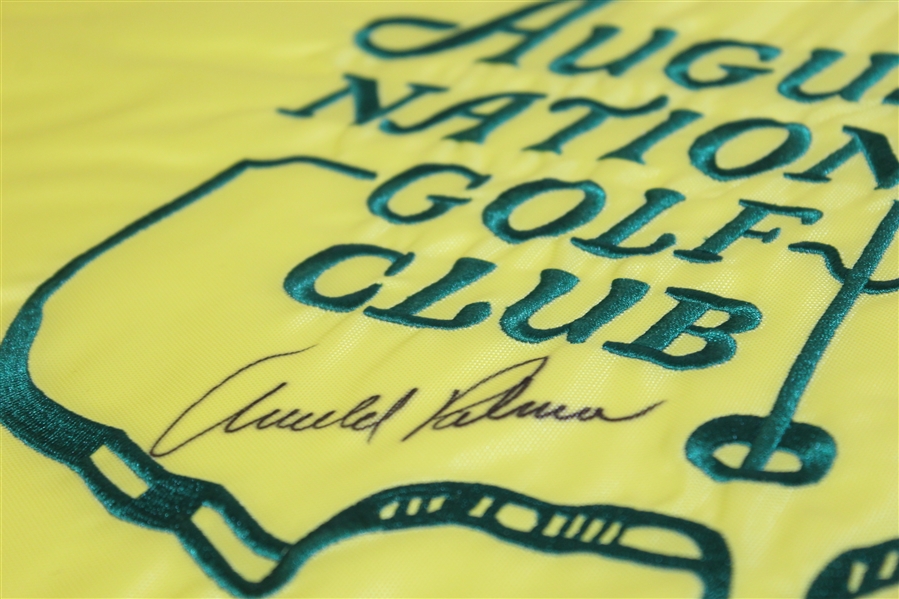 Arnold Palmer Signed Augusta National Golf Club Embroidered Member Flag JSA ALOA